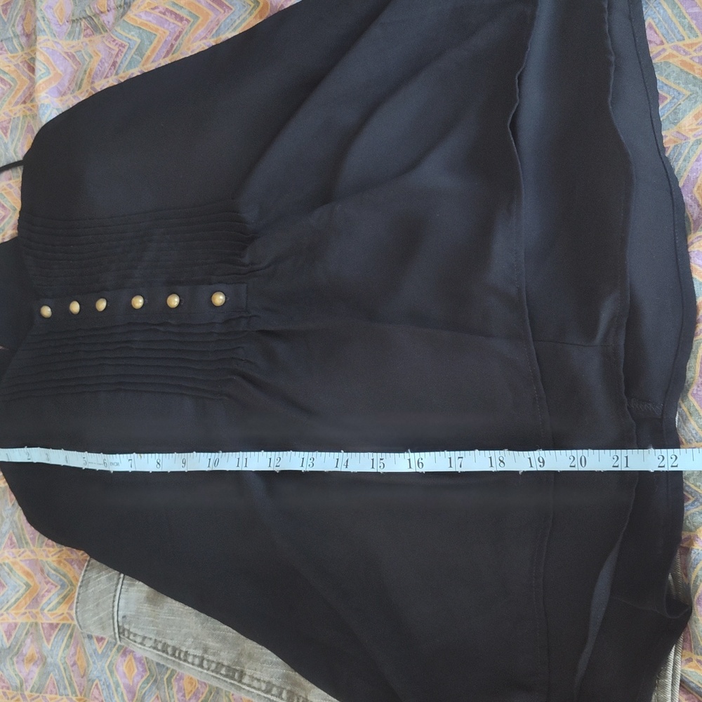 Express Black Halter Top with Gold Accents